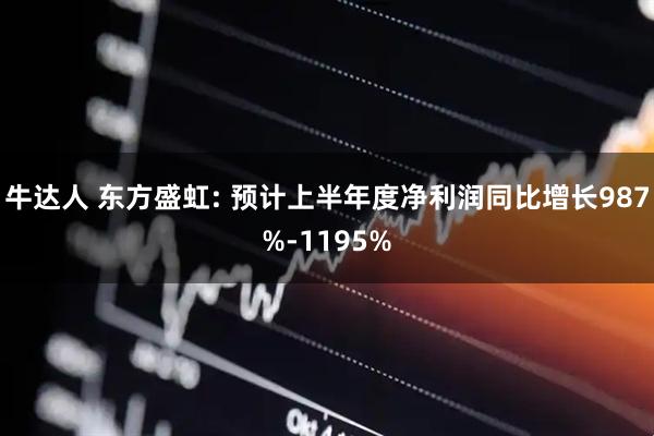 牛达人 东方盛虹: 预计上半年度净利润同比增长987%-1195%